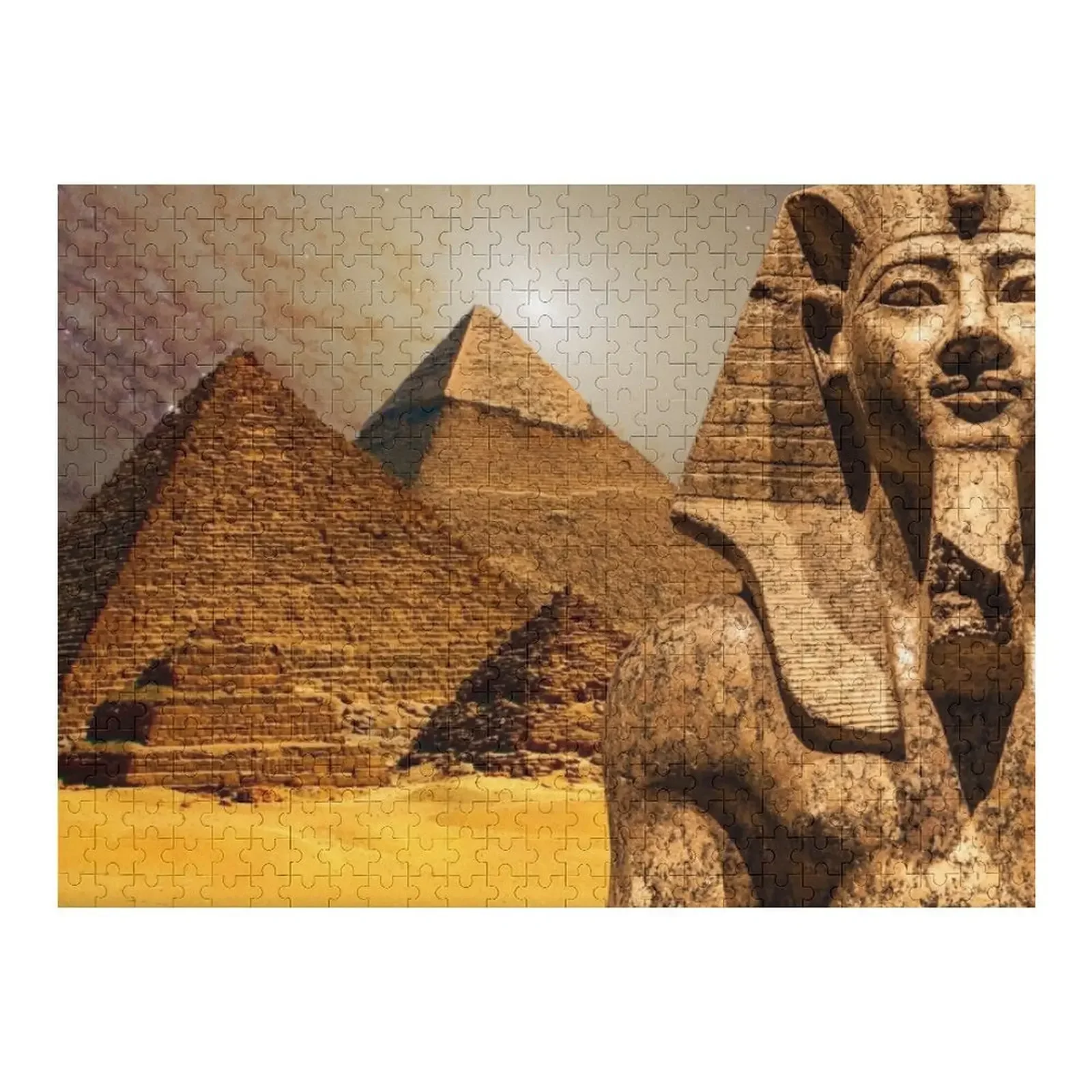 

Egypt Pyramid and Pharaoh Statue Jigsaw Puzzle Wood Photo Personalized Photo Personalized Toys Puzzle