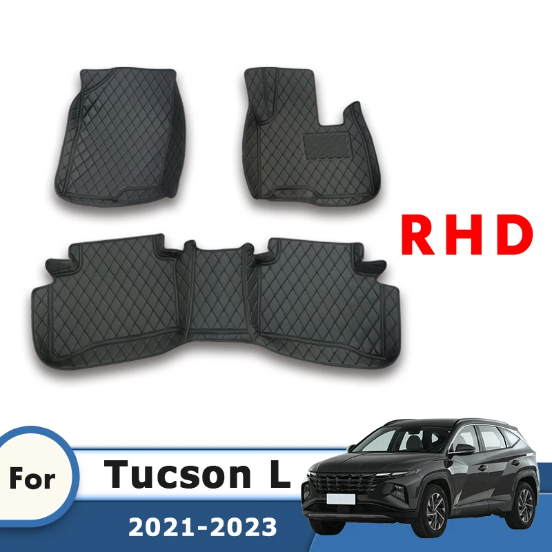 

Ковры с правым рулем для Hyundai Tucson NX4 2024 2023 2022 2021, автомобильные коврики, аксессуары для салона, детали, водонепроницаемый автомобильный коврик