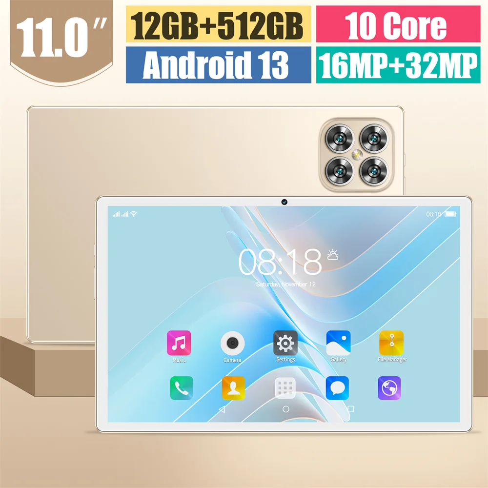 

Новый чехол для планшета K11 для 5G, Dual SIM, Android, 11 дюймов, распознавание лиц, 16 ГБ + 1 ТБ, глобальная версия, планшетный ПК 2025 для детей