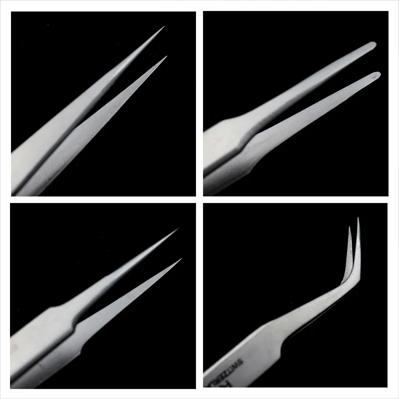 Japanese Rhino SW Series Tweezers Anti-Magnetic Anti-Acid Frosted Precision Straight Elbow Forceps