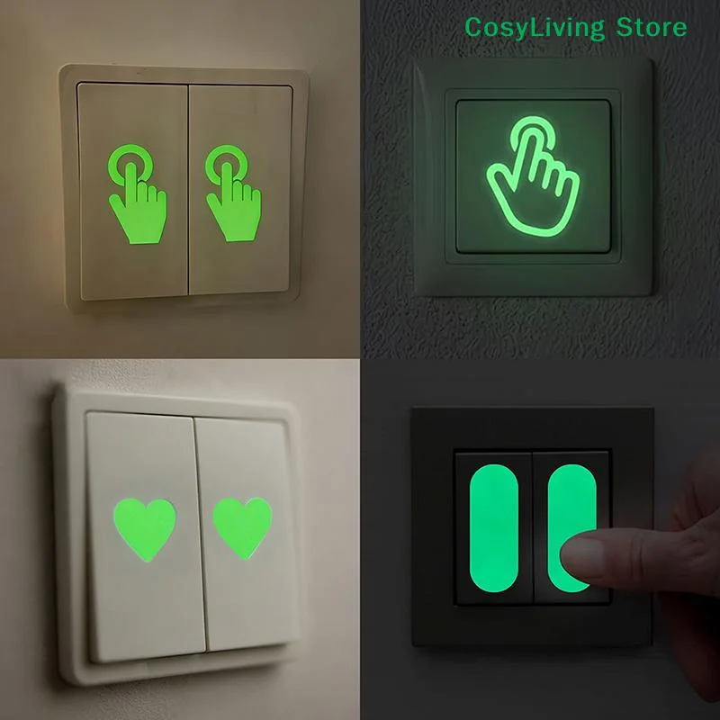 [CL]3/20Pcs Indicator Button Luminous Stickers Suitable For Switch Stairs Glow-in-the-Dark Wall Decals Home Decor[CL]