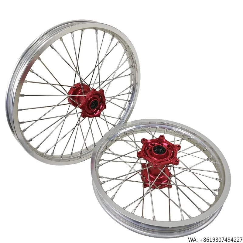 

HOT SALE Fit CFR250/450 21*1.6 19*2.15 Inch Wheels Sliver Rim Dirt Bike Wheels Set CR125/CR250R/CRF450R
