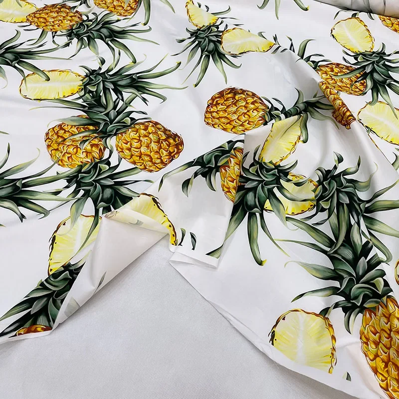 Naturale 100% cotone popeline tessuto stampato frutta abbigliamento camicia bambini vestiti tessuti panno Per vestito al metro materiale da cucire
