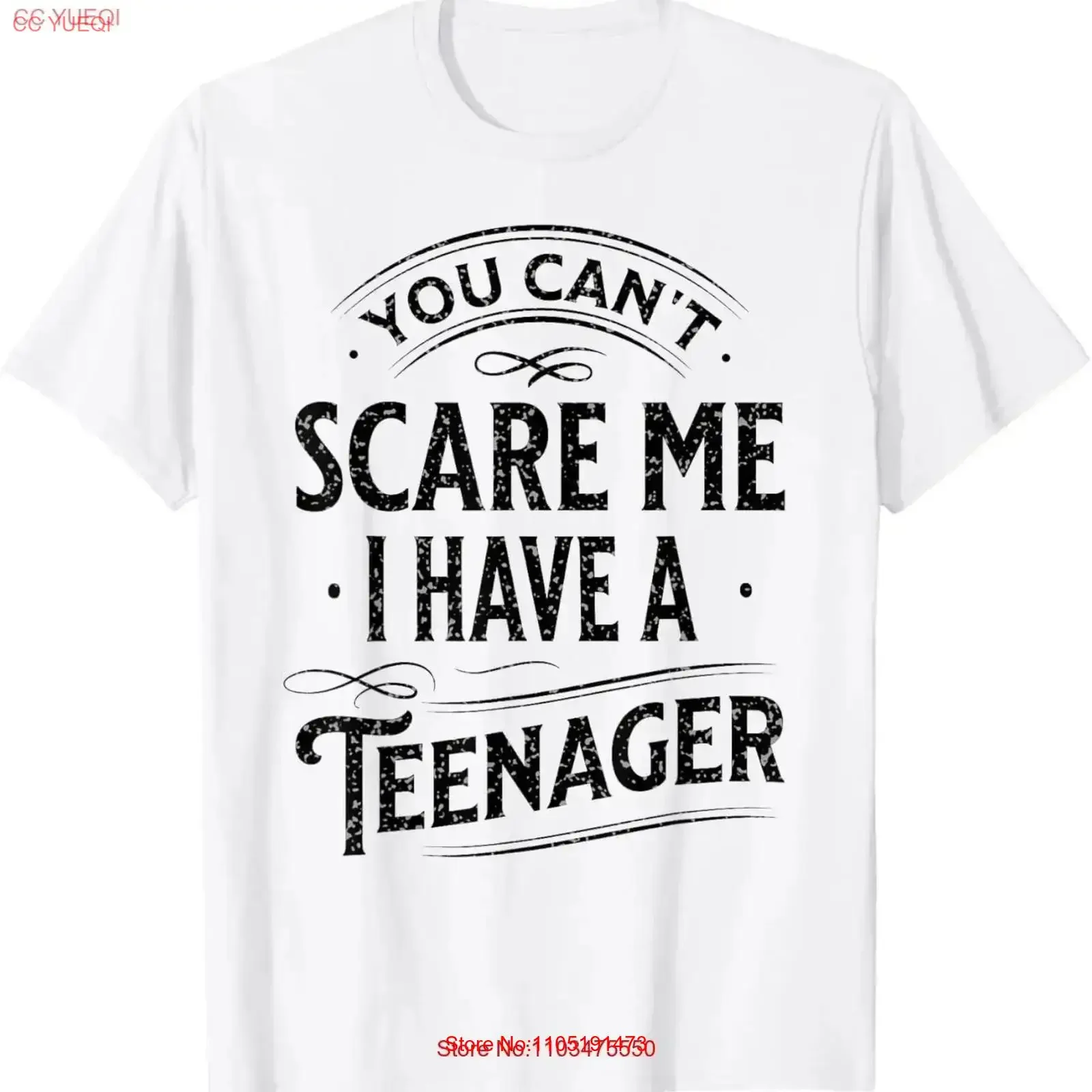 Vintage You Can't Scare Me I Have A T Shirtnager Parenting Shirt Washed Stretched graphic Versatile Slightly vintage Washed