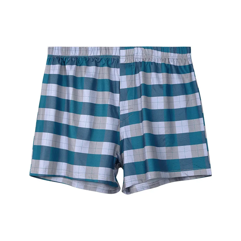 

Men's Boxer Shorts Ice Silk Underwear Cueca Printed Underpants Male Breathable Button Pouch Arrow Pants ropa interior hombre