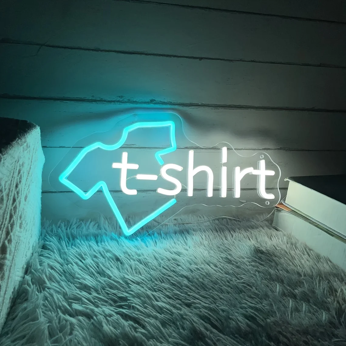 LED ضوء النيون تي شيرت النيون تسجيل USB بالطاقة للملابس بوتيك غرفة نوم غرفة الغسيل المنزل رجل الكهف جدار ديكور هدية ل بوس