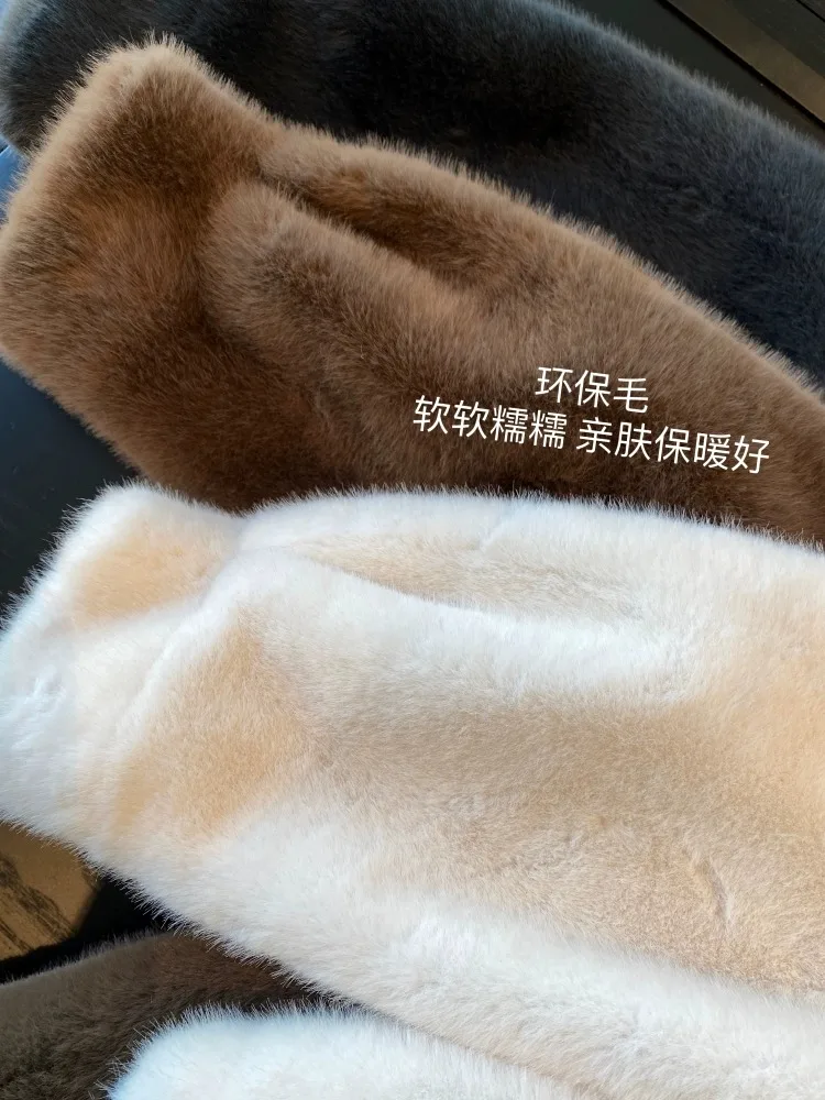 Płaszcz damski ze sztucznego futra ze stójką, zimowy, markowy, puszysta kurtka z futra lisa, luksusowy, modny płaszcz dla dziewczyn.