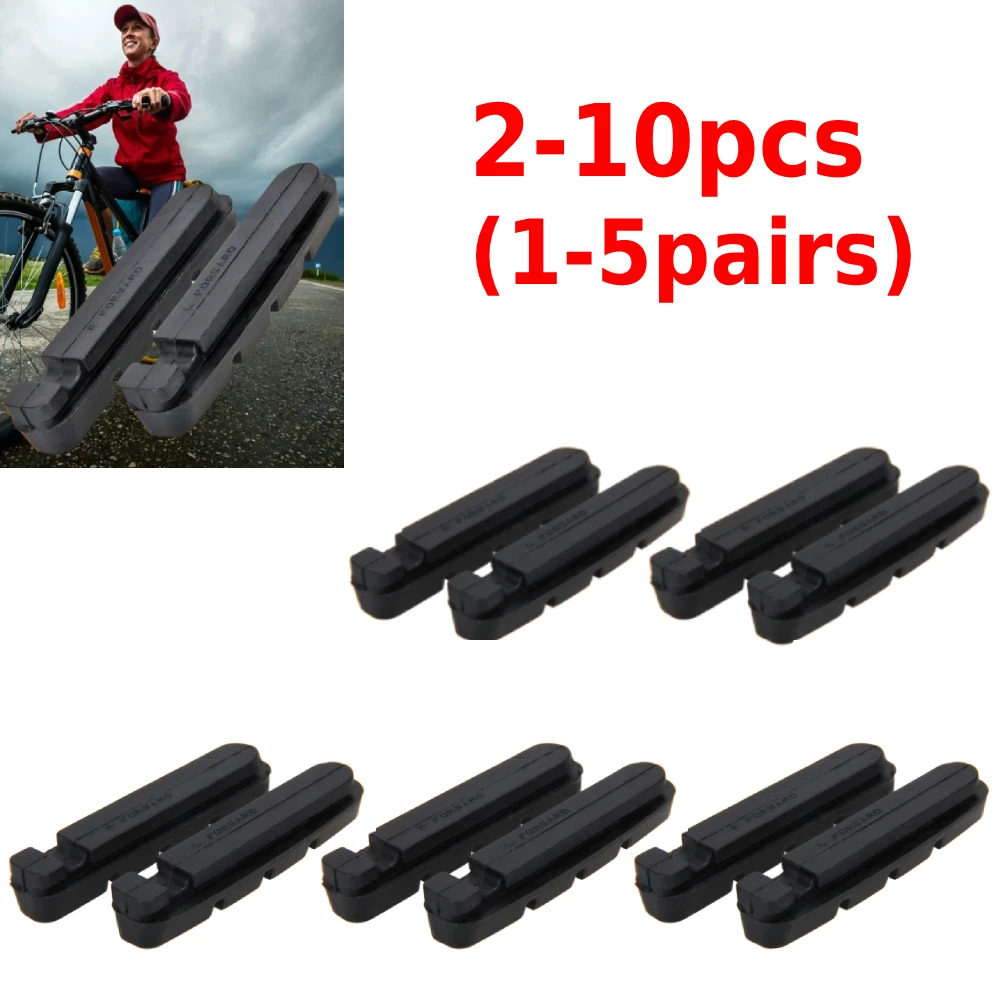 1-5 Pairs Road Bike Brake Pads Shoes for Alloy Rims Dura Ace Ultegra 105 Bicycle V Brake Shoes Durable Bicycle Brake Tools