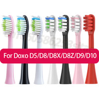 4Pcs Replacement Brush Heads For DOXO D5/D5S/D8X/D8Z/D9/D10 Electric ToothBrush DuPont Soft Bristle Vacuum Doxo Replace Nozzles