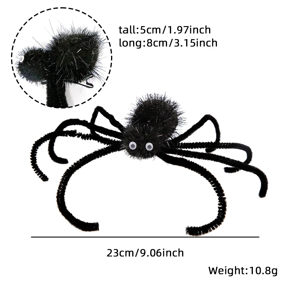 Halloween Decoration Funny Spider Hairball Headband Ghost Festival Headwear Girls Happy 2023 Halloween Party Eyeball Hair Hoop