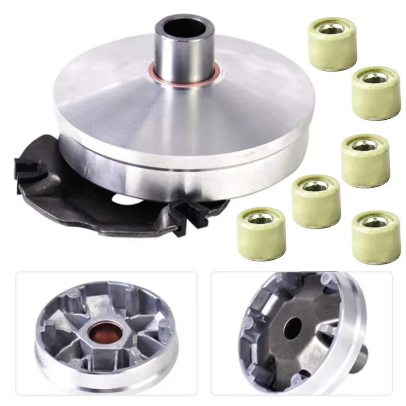 VERYUS 9pcs Racing Variator Roller Clutch Weights Kit W/ Roller For 4 Stroke GY6 QMB139 50cc Scooter ATV