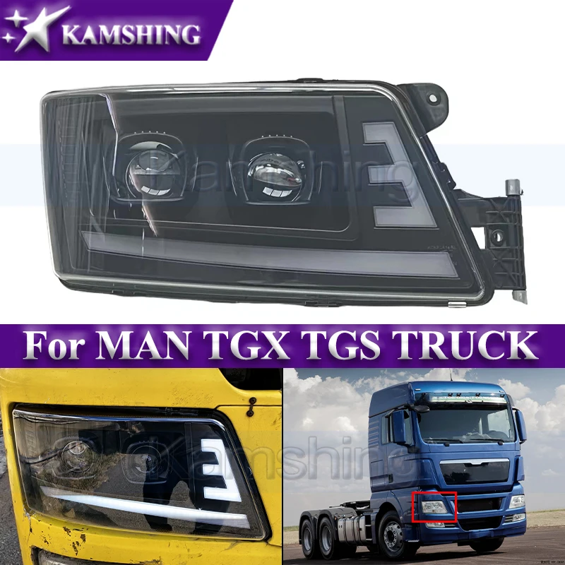 Kamshing 24V Front Headlight For MAN TGX TGS TRUCK LED Headlamp Head Lamp Head Light