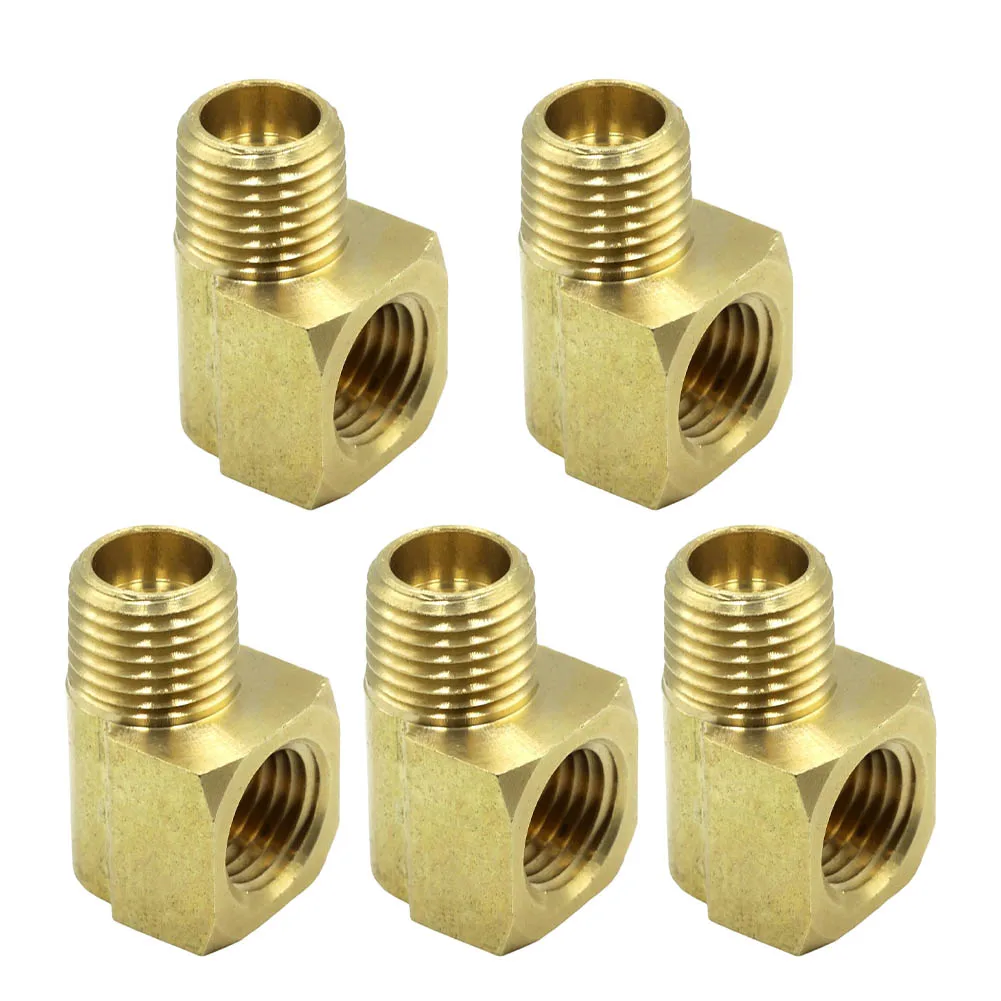 1/4 Brass 90 Deg Street Elbow with NPT Threads Male on One End Female on Other for Reliable Fluid Transfer in Plumbing Systems