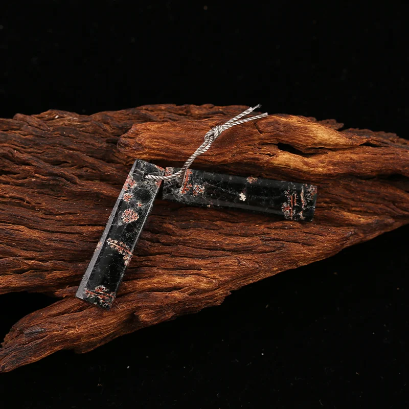 B&F Snow Flake Obsidian Earring Beads for Jewelry Making, Handmade Natural stones beads, Stones for jewelry Making Supplies