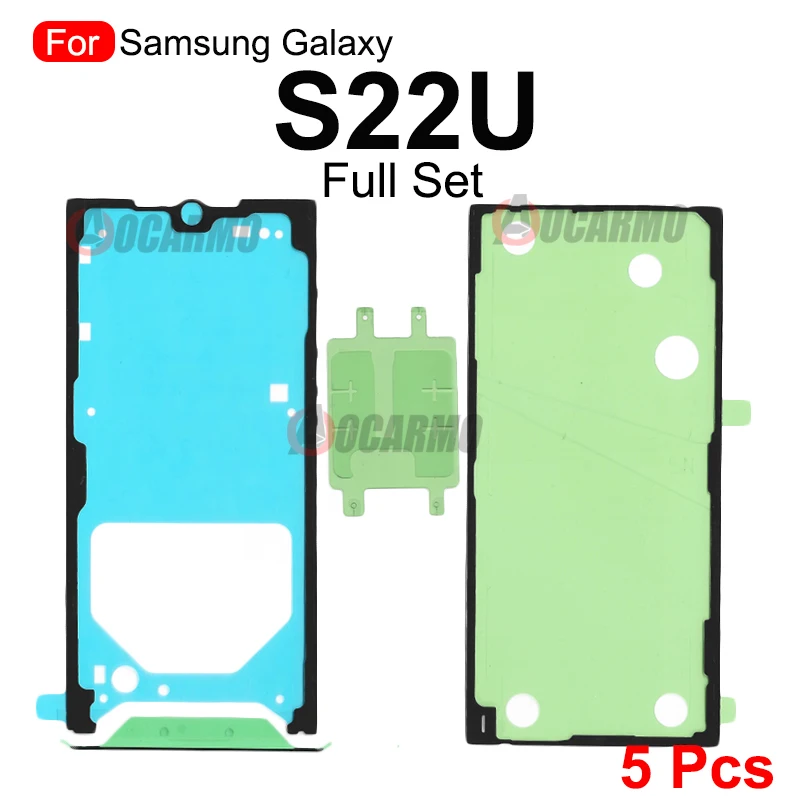 5Set Waterproof Adhesive For Samsung Galaxy S22 Plus S22+ S22U Ultra Front LCD Screen Back Cover Sticker Glue Replacement parts