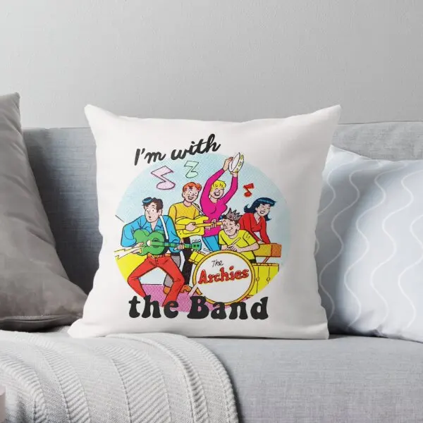 I Am With The Band Comics  Printing Throw Pillow Cover Sofa Waist Bed Fashion Cushion Decor Wedding Pillows not include One Side