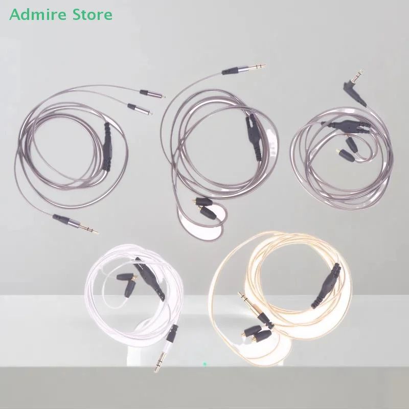 مقبس صوت MMCX طويل 120 سم إلى كابل سماعة الرأس 3.5 مم يستبدل لـ SE215/315/535/846/UE900/DC/VJJB/N1