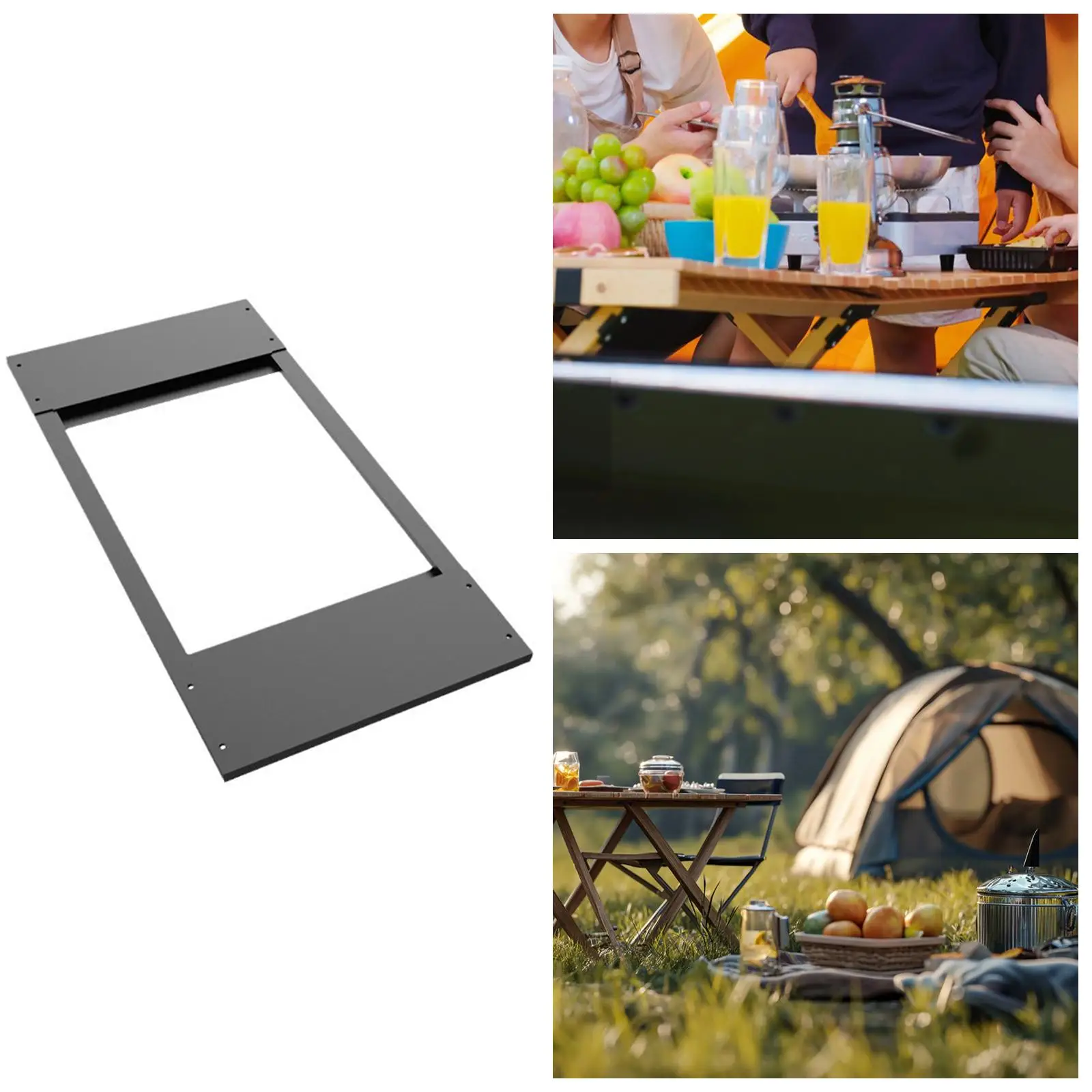 Cadre de grille universel pour rouleaux, isolation thermique portable, table légère, convient pour un pique-nique au thé, camping en plein air