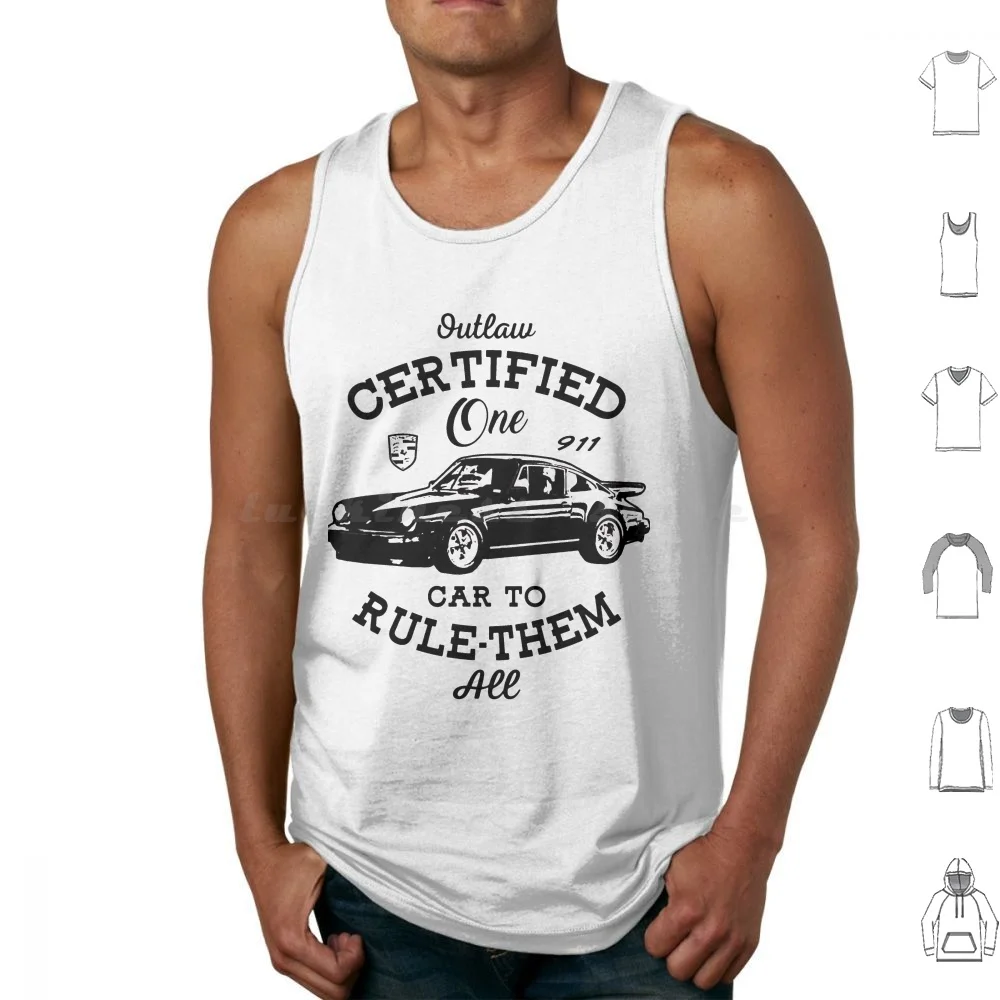 Outlaw Certified-One Car To Rule Them All Tank Tops Print Cotton Vintage Look Vintage Classic Car Vintage Vintage