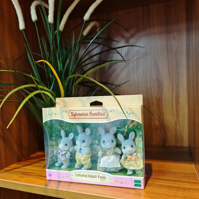 عائلات سيلفانيان كوتونيل أرنب الفيل الأسرة سطح يتدفقون لينة بولي كلوريد الفينيل Abs البلاستيك لطيف دمية محاكاة ألعاب أطفال