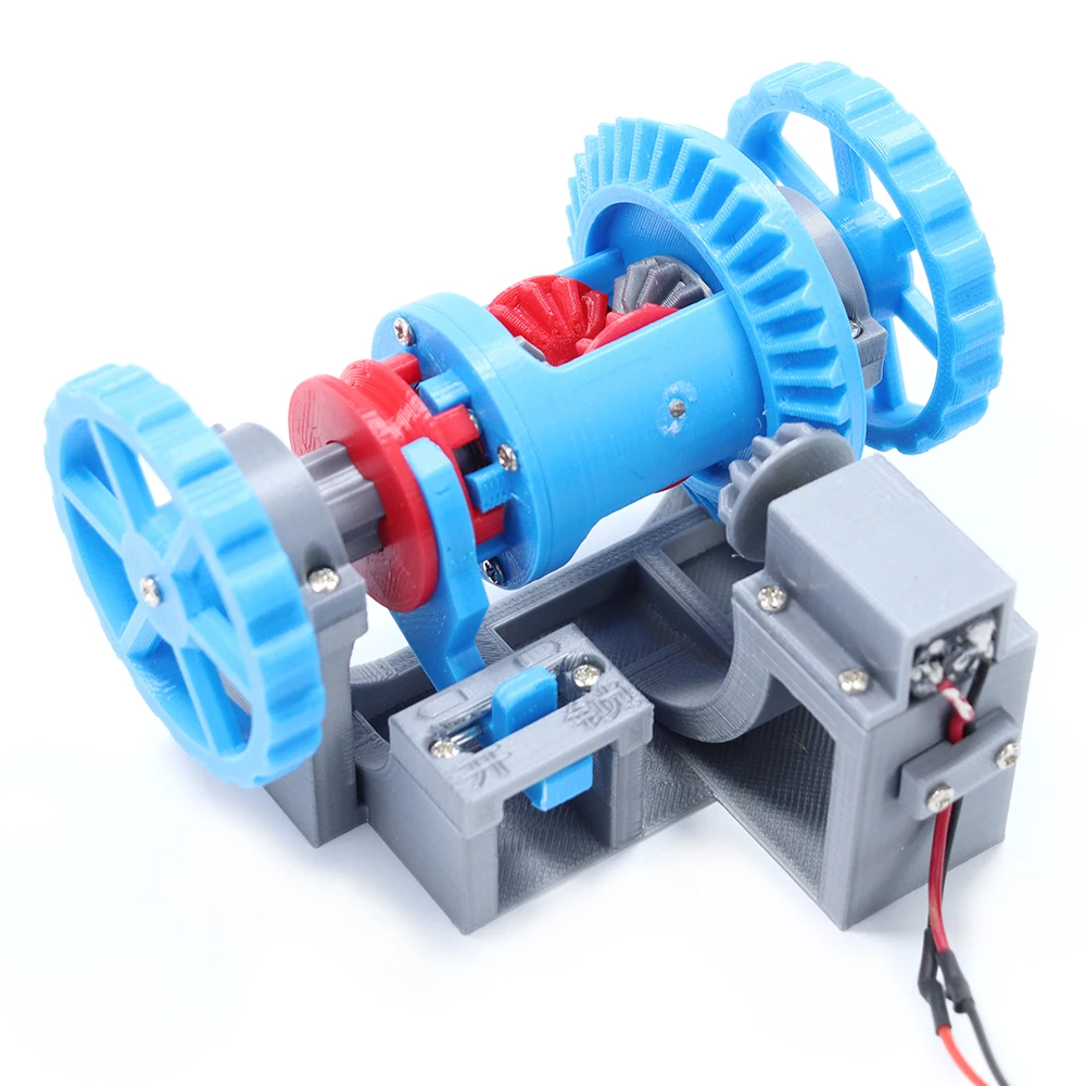 Car differential model 3D printed Dynamic simulation Mechanical principle Gear transmission structure DIY science STEM Edu toys