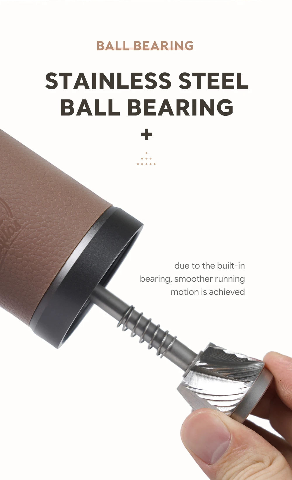 Moedor de café venda 30g capacidade moedor de mão com externo ajustável aço inoxidável manual moedor de grãos de café cinza escuro