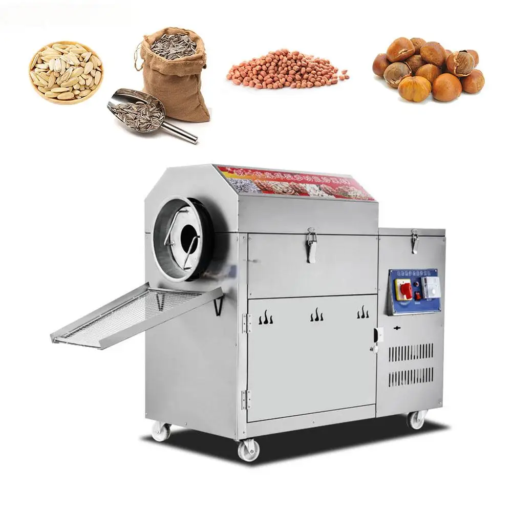 Complete Automatic Peanut Roaster And Peeled Machine peanuts Roasting And Peeling And Breaking Machine