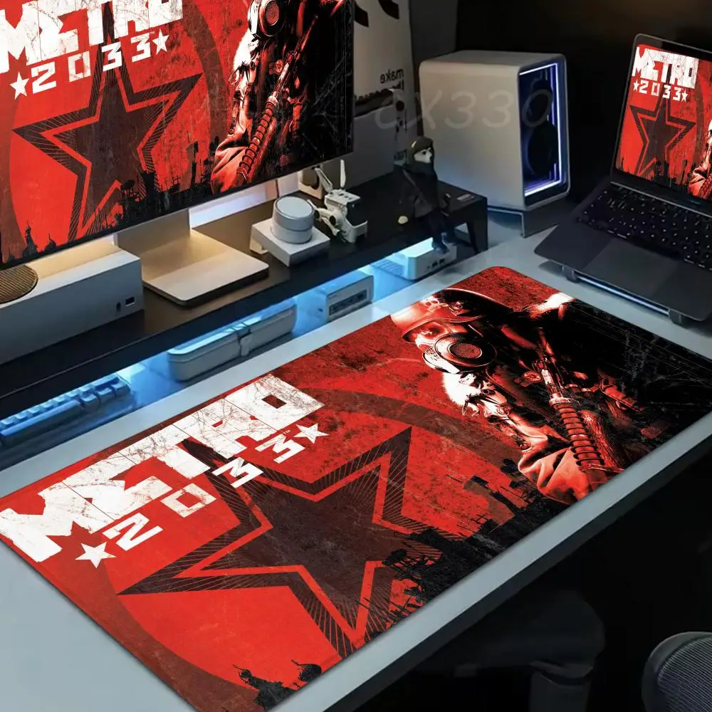 Alfombrilla de ratón Metro 2033, alfombrilla de ratón grande para ordenador, oficina, 1000x500mm, XXL, Pc Gamer, alfombrilla de goma antideslizante para teclado