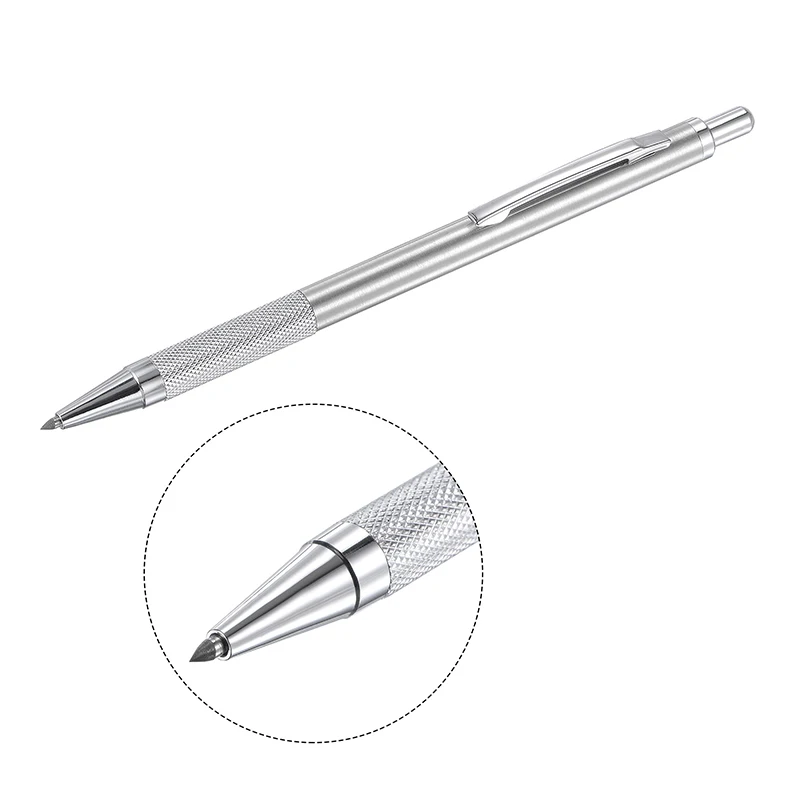 Professional Glass Cutter Pencil Style Oil Feed Carbide Tip with Replacement Blade Oil Dispenser Non-slip Scribing Pen