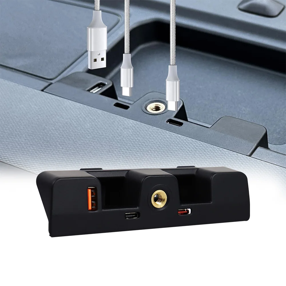 Dashboard USB Expansion Dock for Ford Bronco Accessories 2021 2022 2023 2024 2/4-Door 3 Ports Charging Station