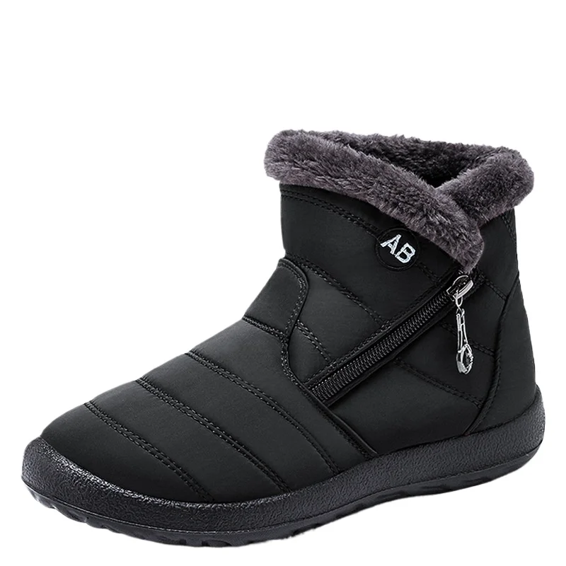 أحذية نسائية أحذية قطنية أحذية قطنية طويلة مع صوف سميك دافئ وعالي الجودة أحذية نسائية أحذية شتوية للثلج #6