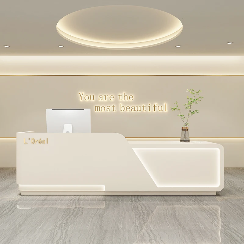 Front Desk Reception Counter Luxury Furniture Office Aesthetic Center Decor Church Pulpit Moveable Empfangstheke Pulpito Clothes