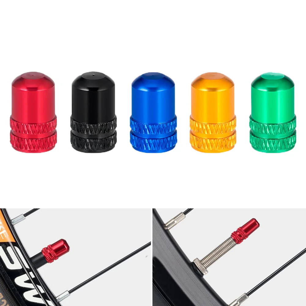 MTB 4pcs Dustproof Aluminium Alloy Cycling Accessories Presta Valve Valve Cap Schrader Valve Tyre Air Caps