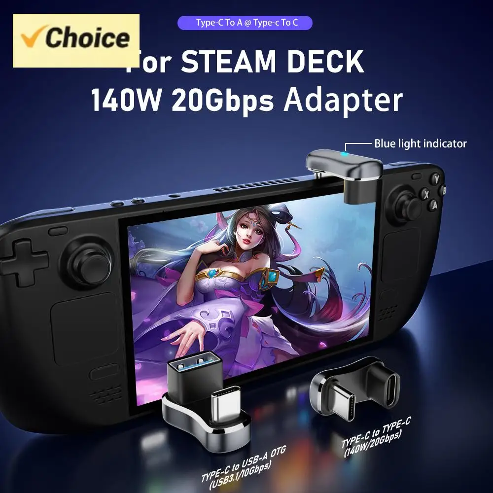 Convertisseur de transfert de données de Type C/USB femelle vers Type C mâle, 140W, 20Gbps, convertisseur Portable 4K 60Hz pour clavier et souris de téléphone Portable