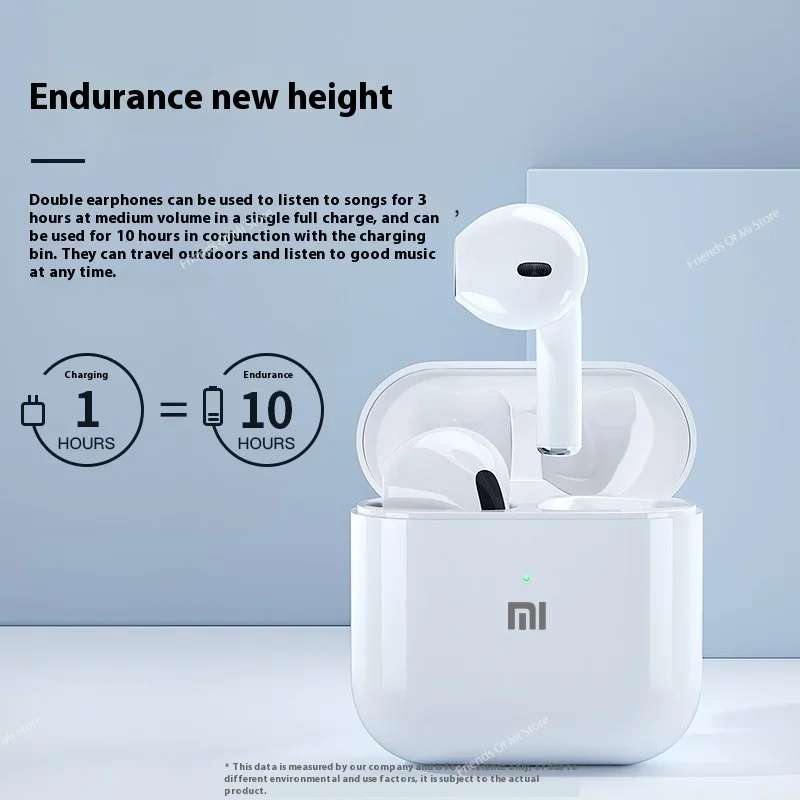 4 قطع من سماعات بلوتوث اللاسلكية Xiaomi، تصميم أنيق، جودة صوت، عمر بطارية طويل، مريح، مناسب للاستماع طوال اليوم