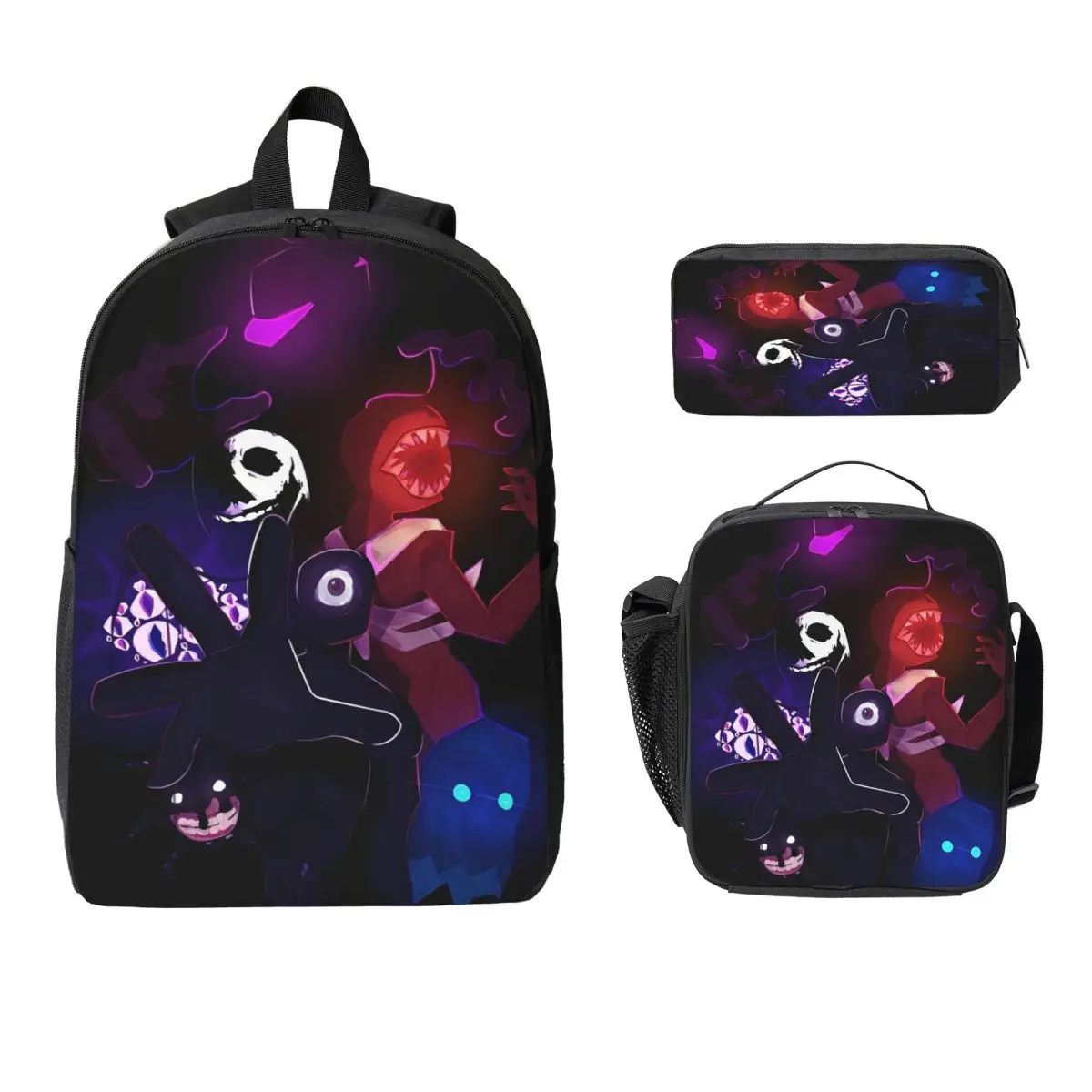 

3 шт., игровой рюкзак DOORS Horron, набор для мальчиков и девочек, сумки для ручек, наборы сумок для книг с коробкой для завтрака для учащихся начальной школы, рюкзак