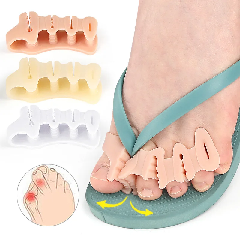

Forefoot Pad Four-hole Flip-flops Toe Splitter Slippers And Sandals Toe Splitter Thumb Eversion And Toe Overlap Separator