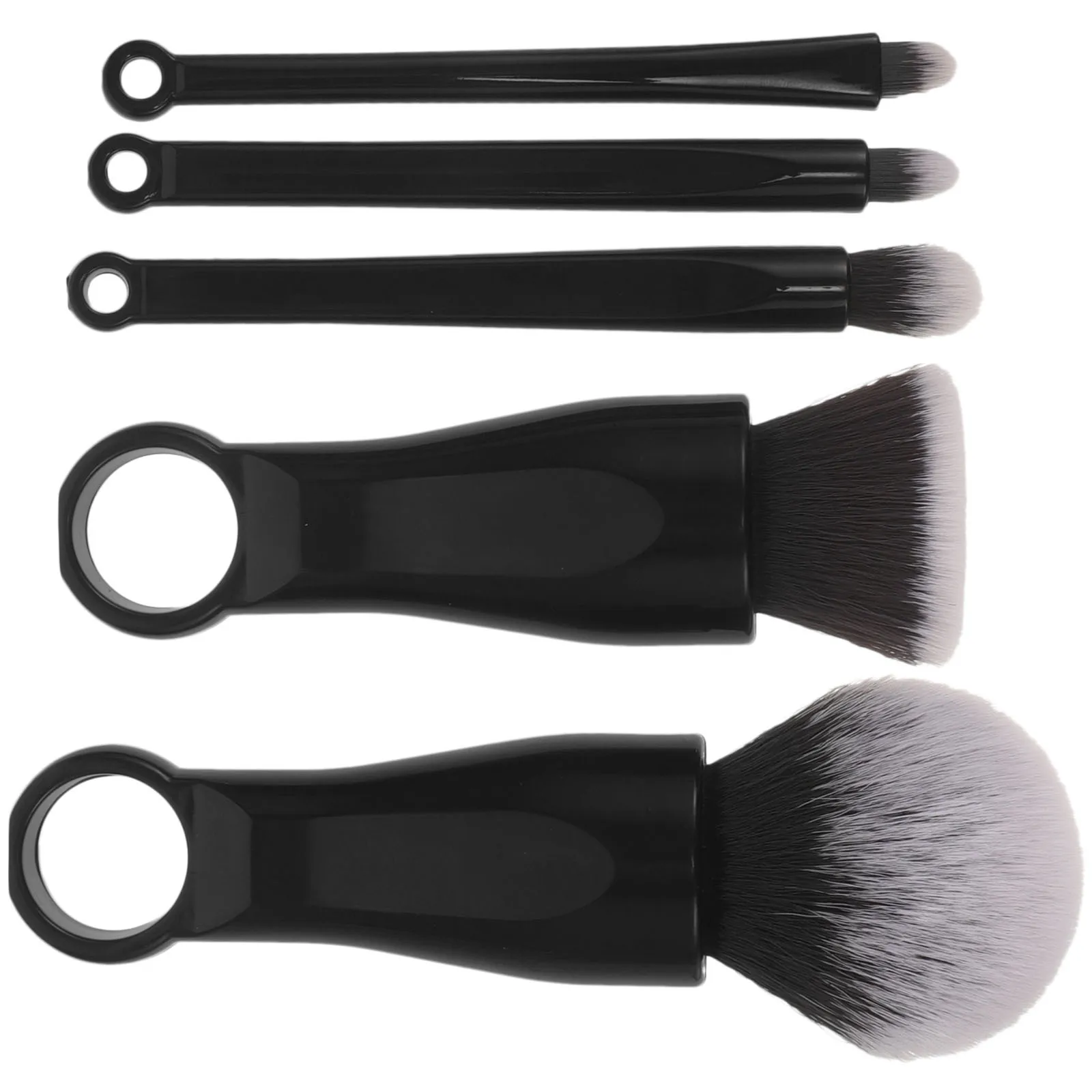 5pcs Makeup Brush Set Foundation Blending Brush For Face Powder Blush Travel Small Makeup Tools Portable