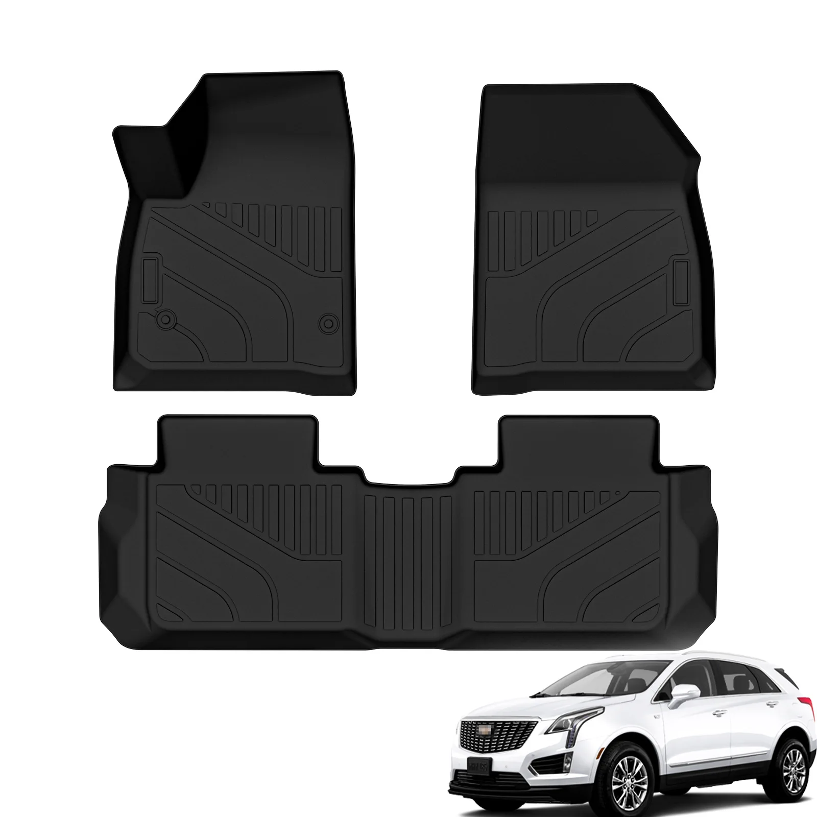 For Cadillac XT5 2016-2024 TPE Foot Pad Trunk Pad Backrest TPE