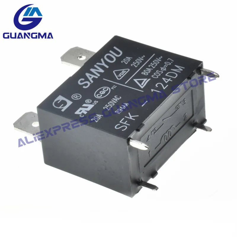 75PCS 100% NEW Original Relay SFK-105DM SFK-112DM SFK-124DM Air Conditioner Power Relay 5VDC 20A 250VAC 4pin DC5V 12V 24V