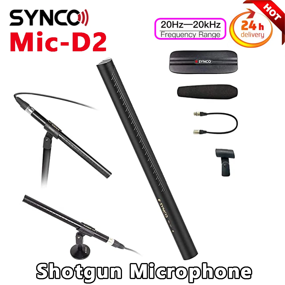 

Synco Mic-D2 Shotgun Microphone Microphones Mikrofon Voice Recorder Audio XLRM Interface Home Studio Hypercardioid Microphone