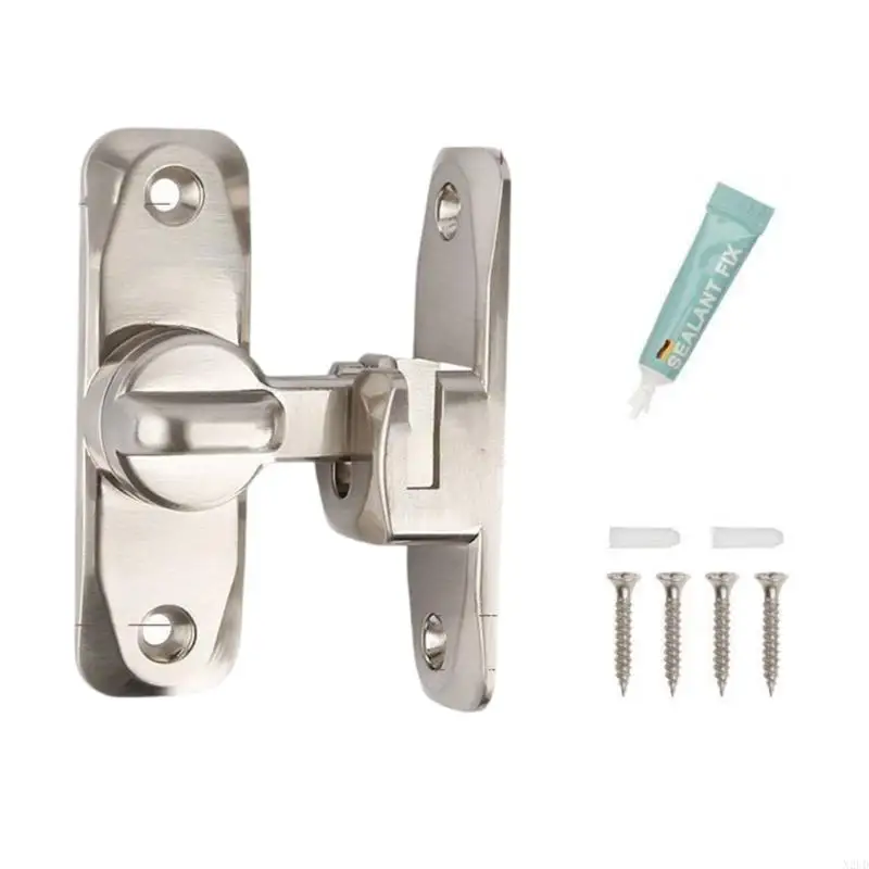

Zinc Alloy Safety Door Lock 90/180 Degree Sliding Door Locks Privacy Door Bolt Lock for Outdoor, Garage, Window N2UD