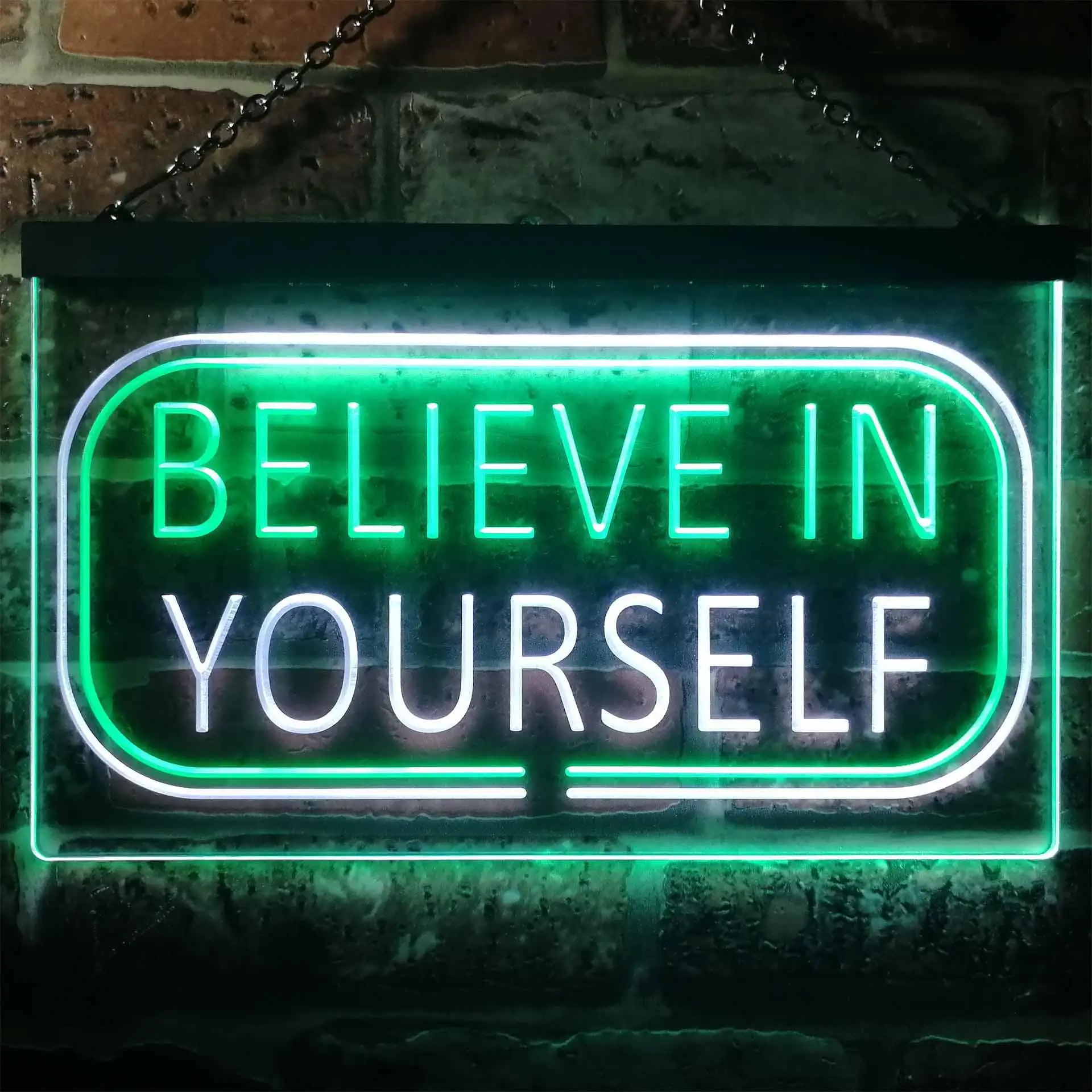 Believe in Yourself Dual Color Led Neon Sign st6-i3216