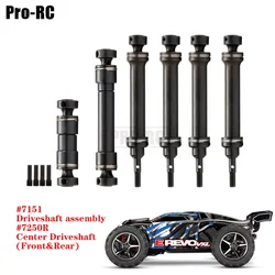 1Set Hard Steel 7250R Center Driveshafts & #7151X Front & Rear CVD Drive Shafts for 1/16 Traxxas E-Revo VXL SUMMIT SLASH RC Part