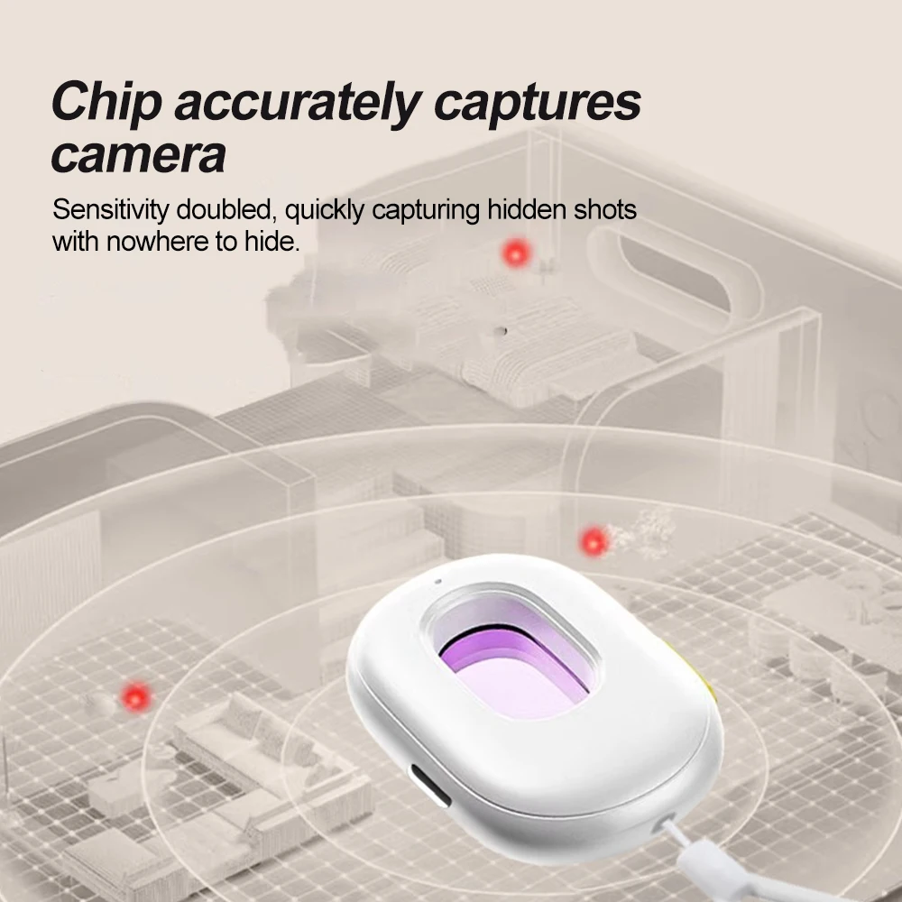 Camera Detector for Hidden Camera Portable Hidden Lens Detect Finder for Hotel Anti-Peeping Security Protection Candid Detector