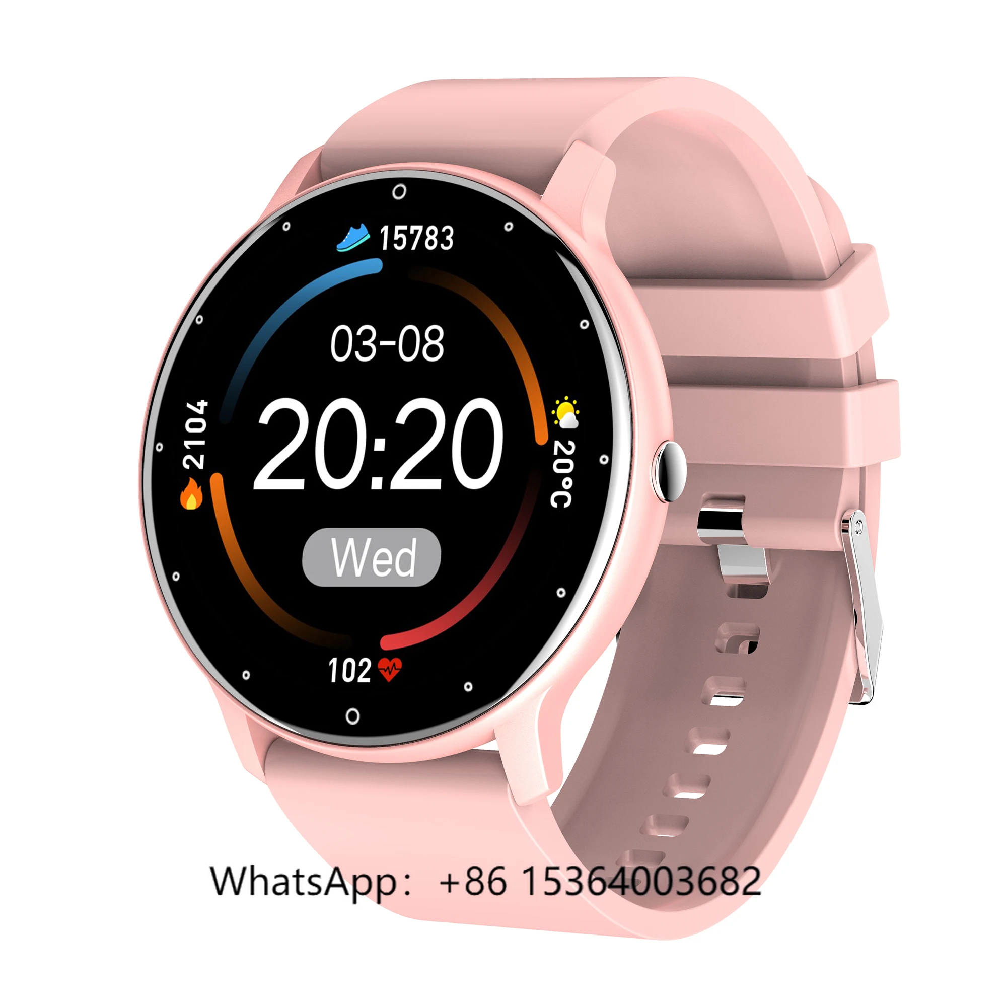 

TJXL-Women Smart Watch ZL02Cpro Digital Round 1.28" Dafit BT Heart Rate Sleep Reloj Waterproof Android Bracelet Smart Watch Wo