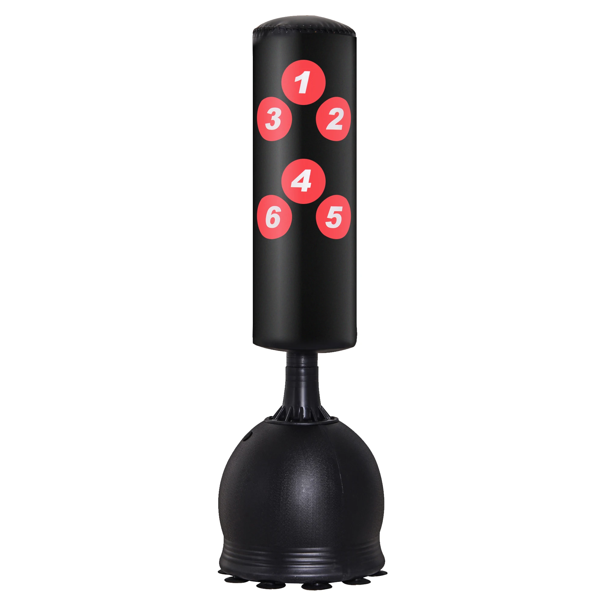 HOMCOM Saco de Boxeo de Pie 165cm Sacos de Suelo con Soporte para Rellenar Agua o Arena para Adultos y Ninos
