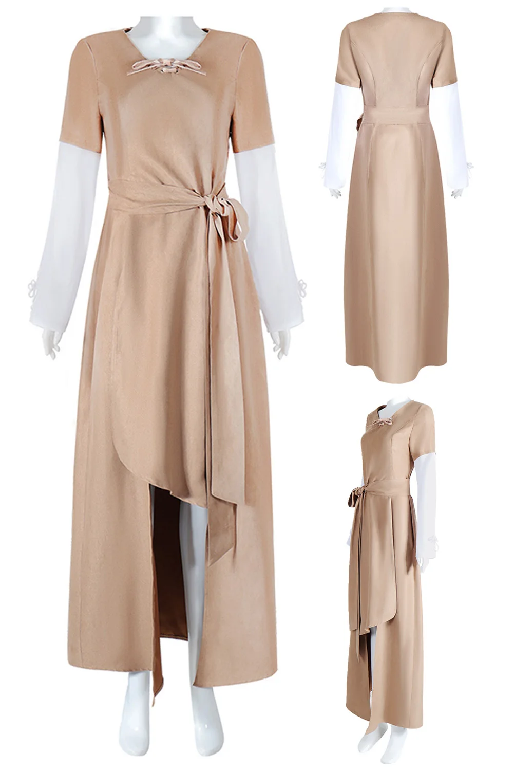 

Disguise Leia Cosplay Brown Dress Movie Space Battle VI Fantasia Costume Adult Women Roleplay Female Role Play Fancy Party Cloth