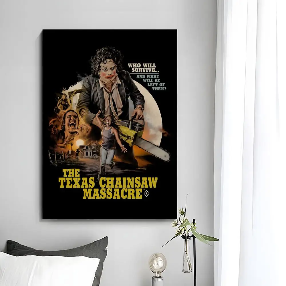 Film-Horror-Poster „The T-Texas Chainsaw M-Massacre“ HD-Kunstposter, selbstklebende Wanddekoration, wasserfest, für Zuhause, Schlafzimmer, Bar, ästhetische Dekoration – Detail 10
