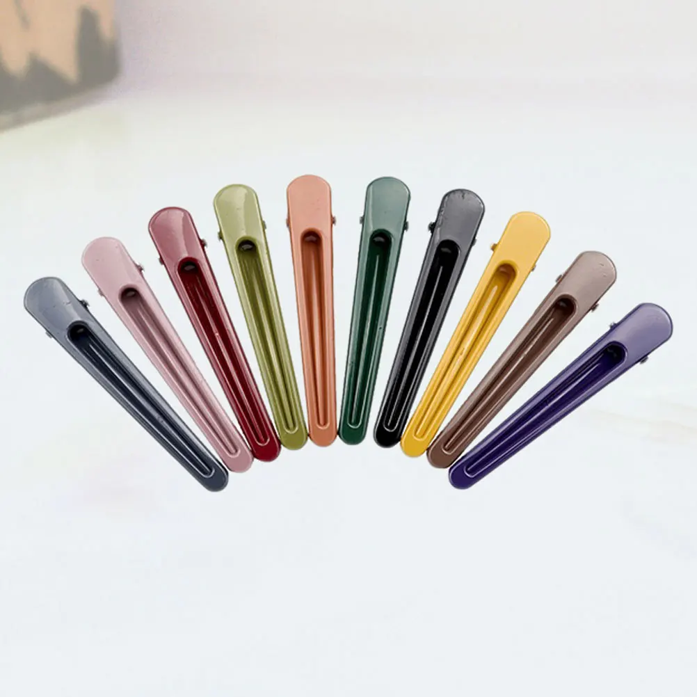 

10pcs Long Thin Barrette Hair Clips For Women Stainless Steel Duckbilled Hairgrip Strong Hold No Trace Wedding Party Hair
